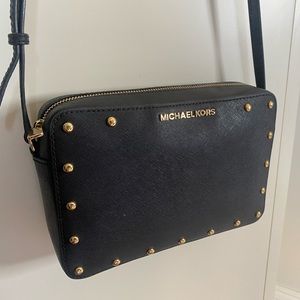 AUTHENTIC Michael Kors gold studded crossbody bag